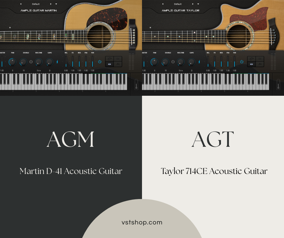 Ample Guitar Martin vs Ample Guitar Taylor comparison chart