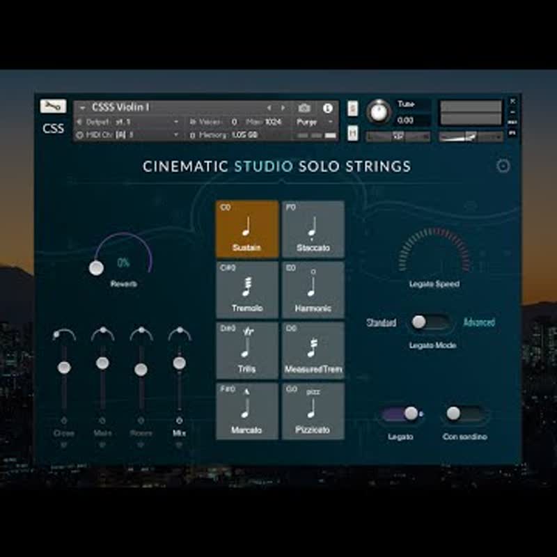 Cinematic Studio Solo Strings virtual instrument cho Kontakt